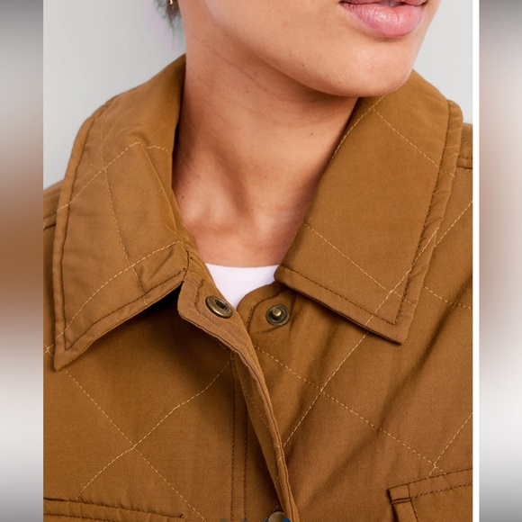 Old Navy Quilted Utility Jacket black NWT - Picture 8 of 15